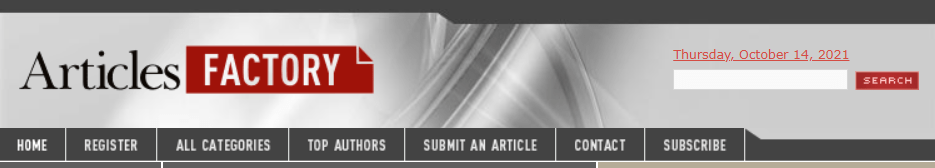 Articles Factory provides website owners with free website content