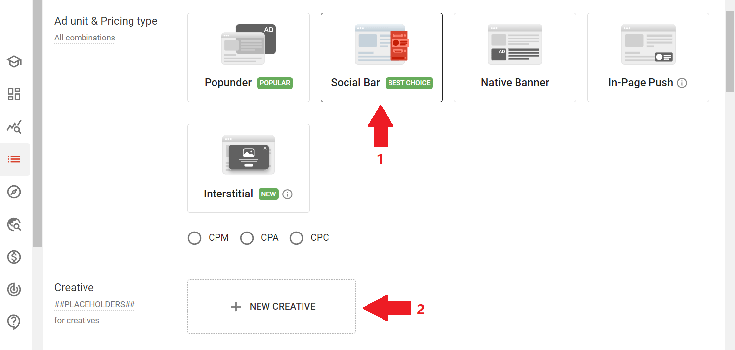 choosing-ad-unit-social-bar