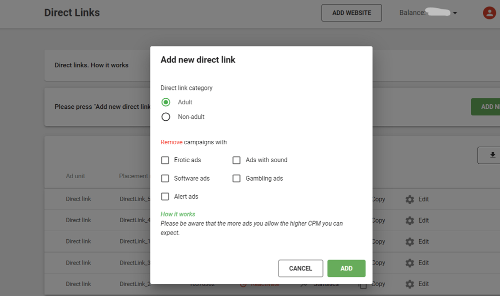 how to generate new Smartlinks