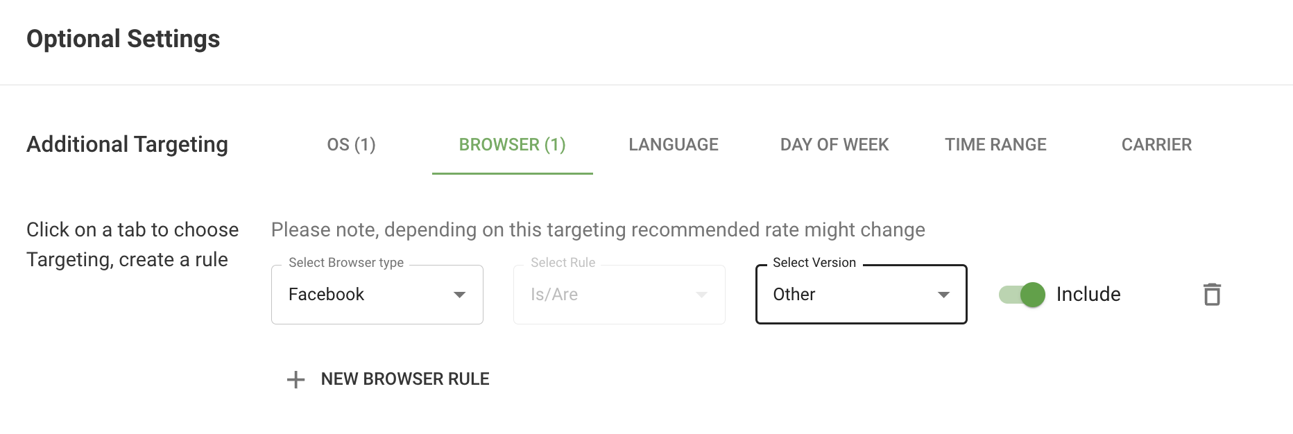 Optional-settings-targeting