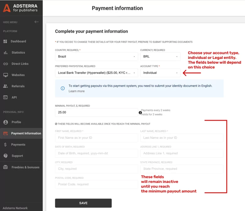 How to choose payouts in local currency?