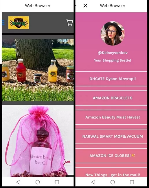 intermediary page with affiliate offers