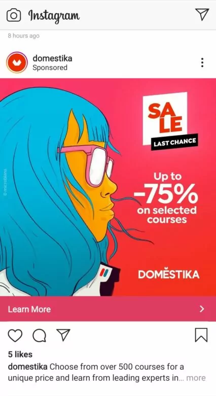 Instagram Sponsored post